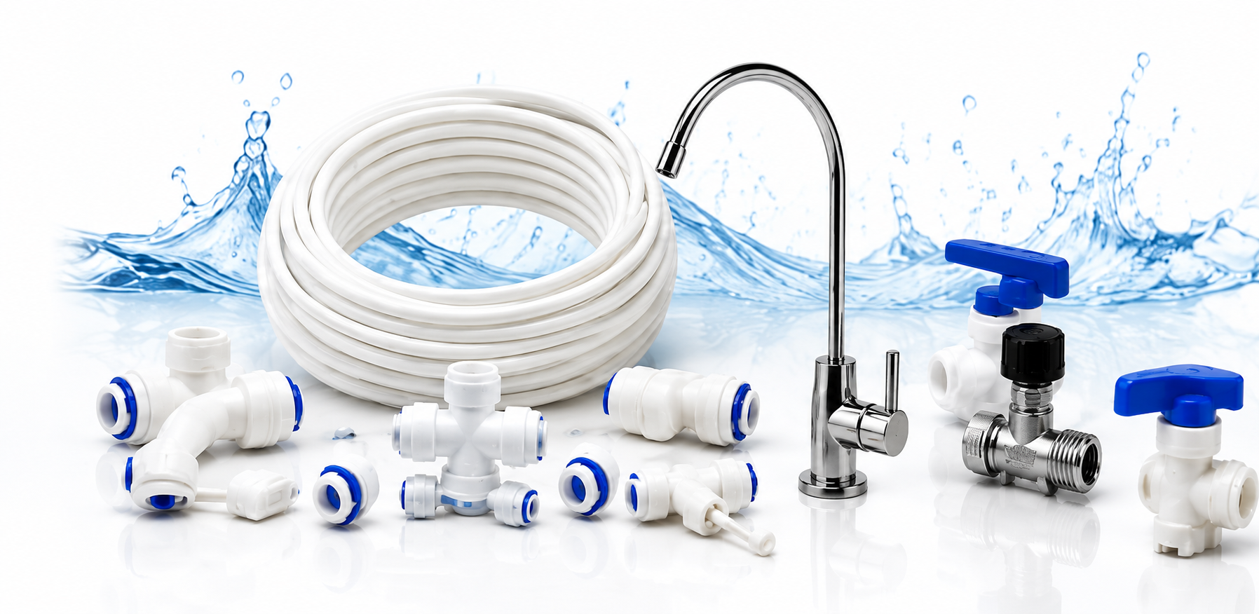 Su arıtma cihazı yedek parçaları, fittings ve bağlantı ekipmanları